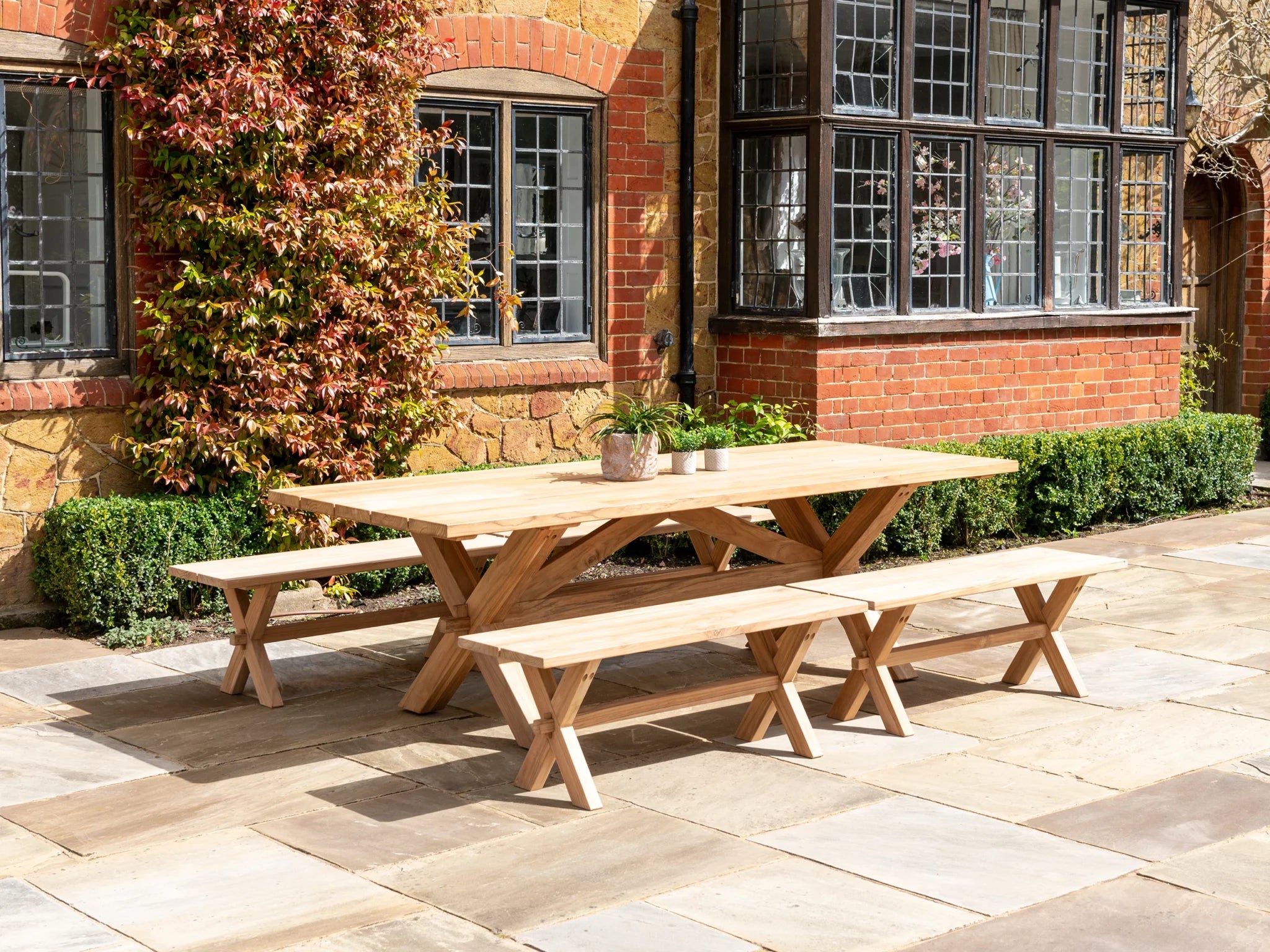 Alexander Rose Teak Plank Bench 1.2m