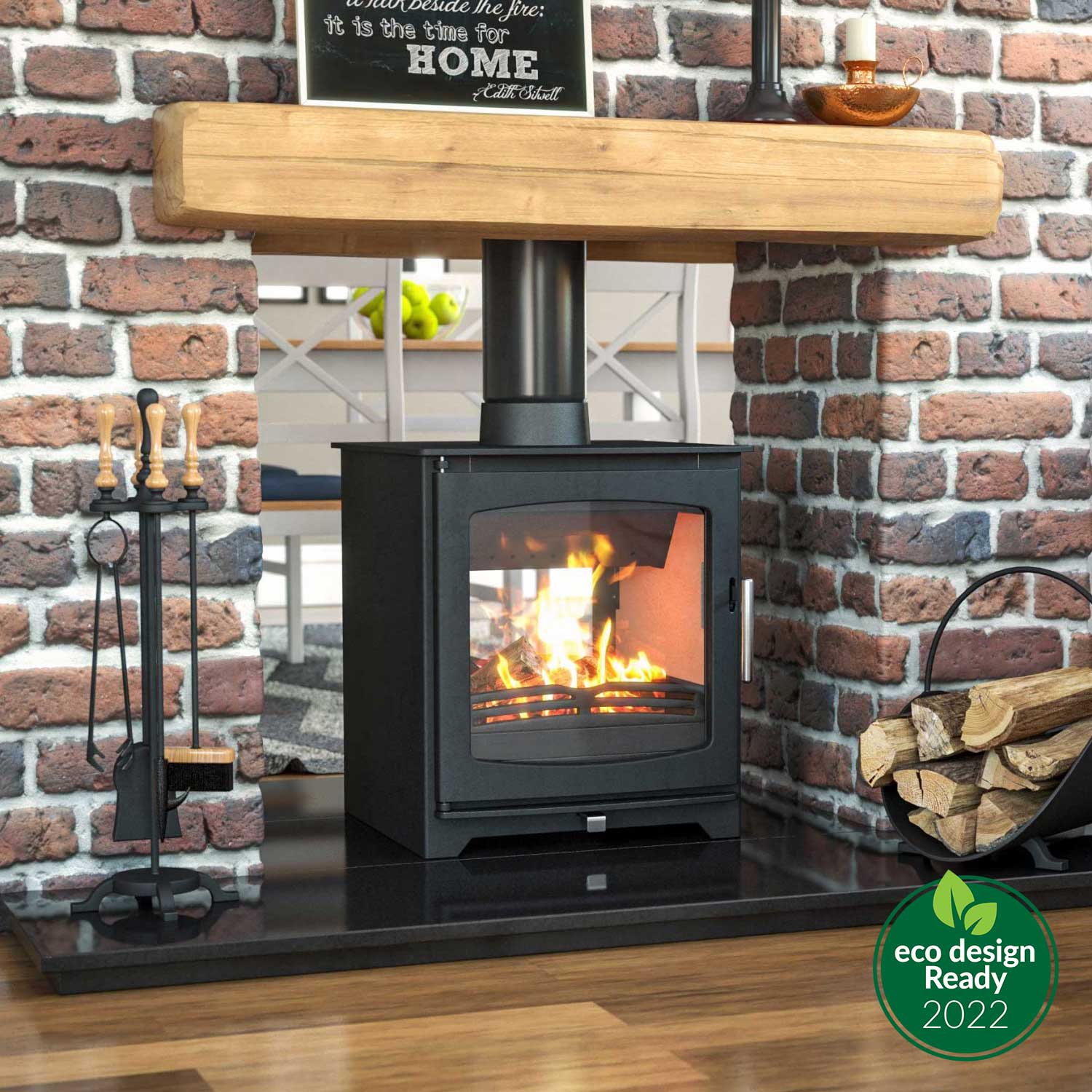 Henley Hazelwood Double Sided 6.1kW Wood Burning (Eco)