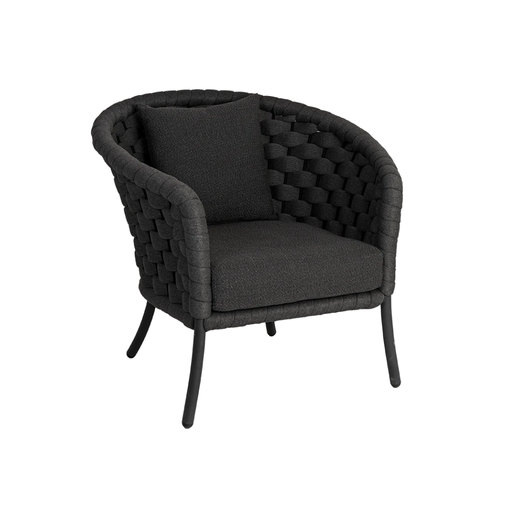 Alexander Rose Cordial Luxe Dark Grey Lounge Chair