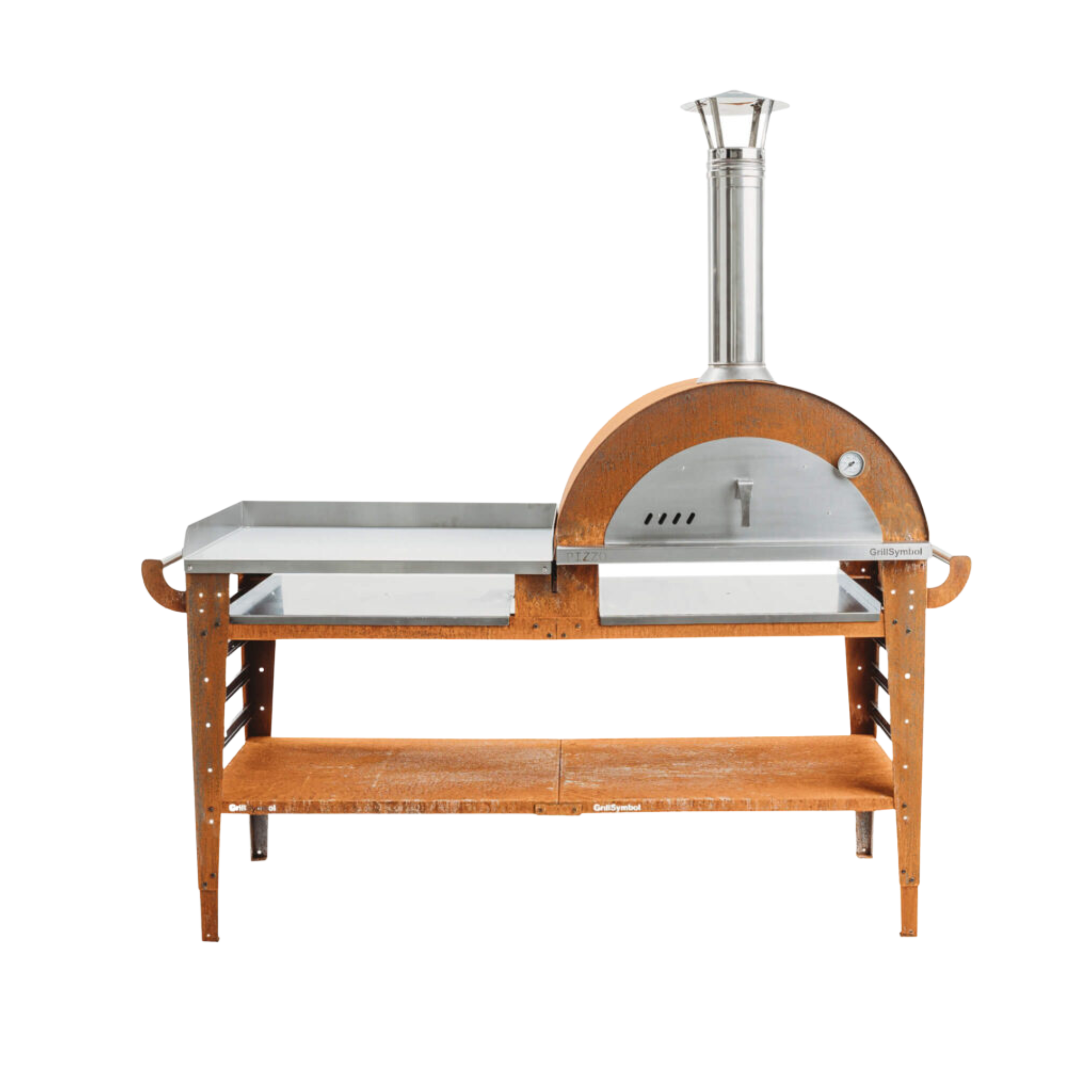 Pizzo-XL-Set Wood Fired Pizza Oven with Stand & Side Table