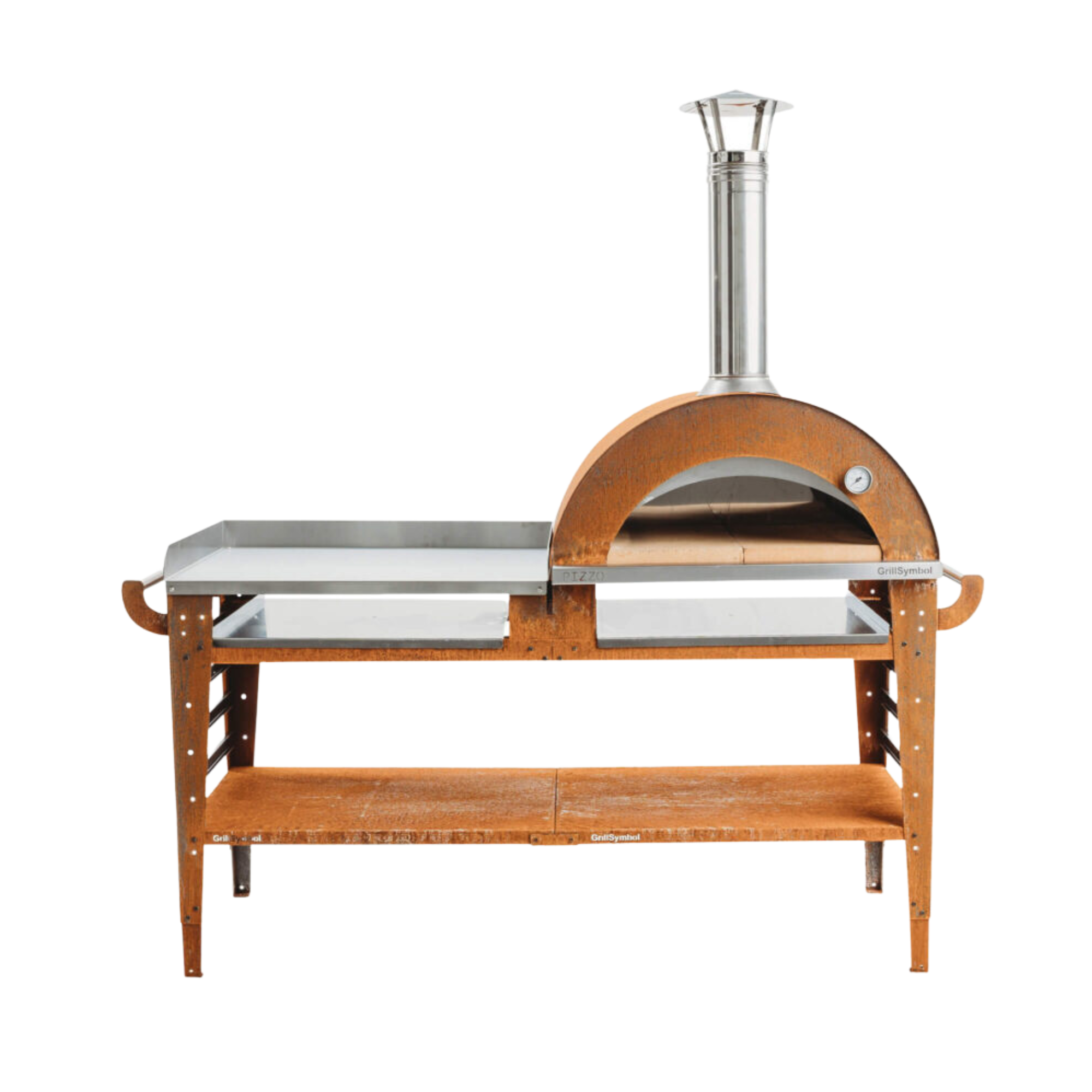 Pizzo-XL-Set Wood Fired Pizza Oven with Stand & Side Table