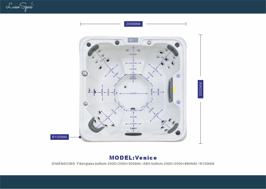 Luso Spas Venice 7 Seats Hot Tub