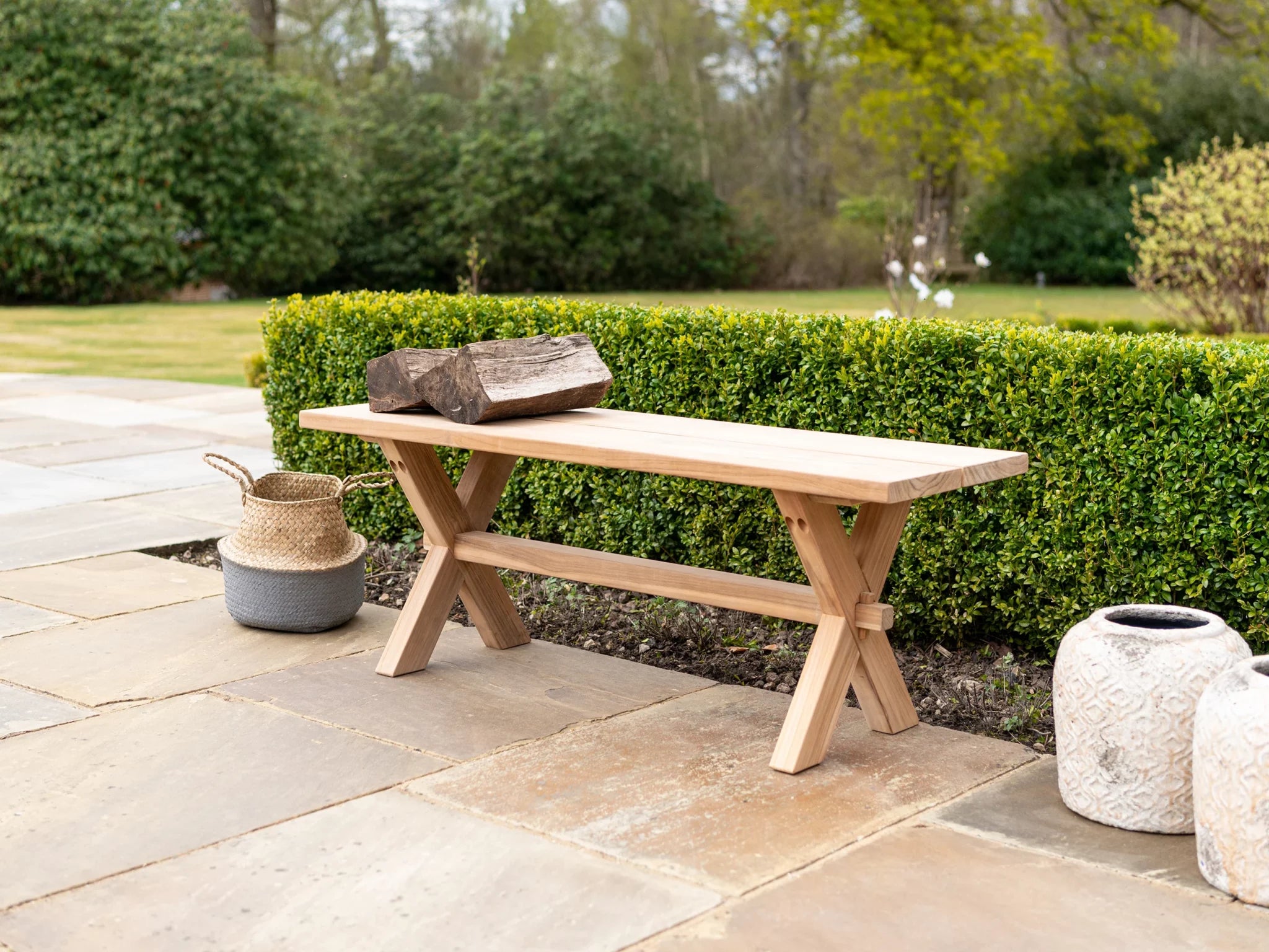 Alexander Rose Teak Plank Bench 1.2m