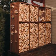 Corten Steel Firewood Rack WALL XL