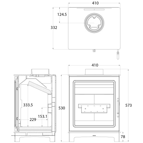 Mi-Flues - 136-SKIDDAW - 5kw Wood Stove - ECODesign