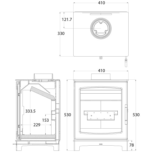 Mi-Flues - 139-M-FLICKRFL - Medium FlickrFLAME - 5 kW - ECODesign