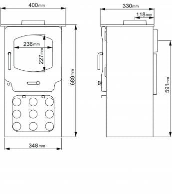 Saltfire ST-X4 Tall Multi-fuel Stove